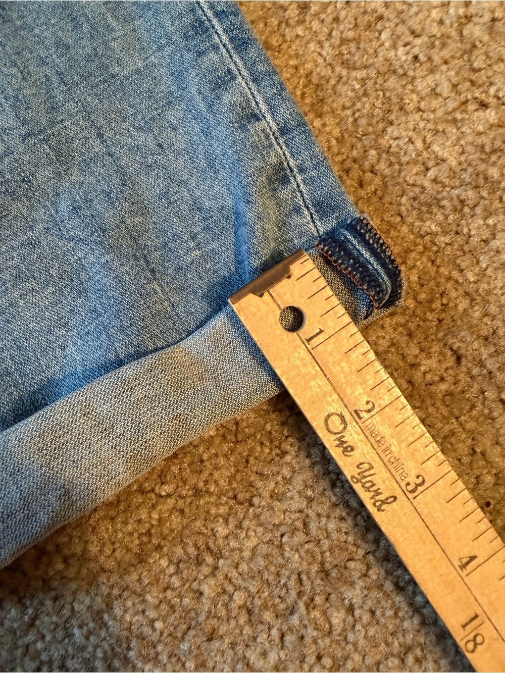 Denham Jeans Light Blue Boyfriend Jeans with Dark Patch Details - Picture 12 of 15